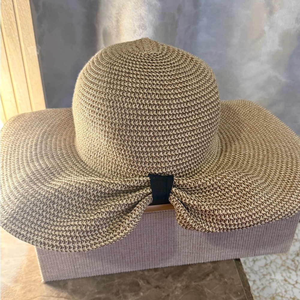 Elegant Tan Wide-Brim Hat